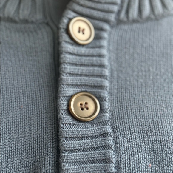 J.Crew 100% Cotton Knit Half-Button Mens Blue Sweater Size M - Picture 4 of 8